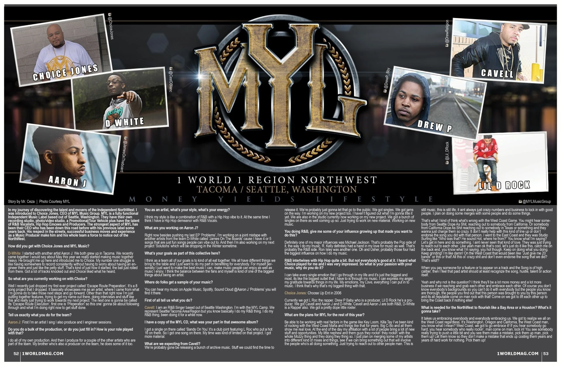 1World Magazine MYL two-page spread