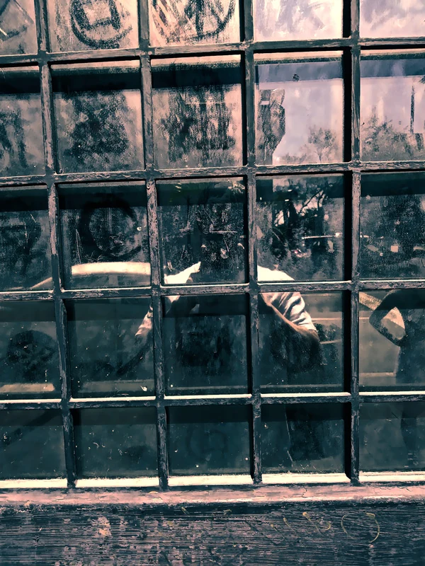 Window reflection photograph