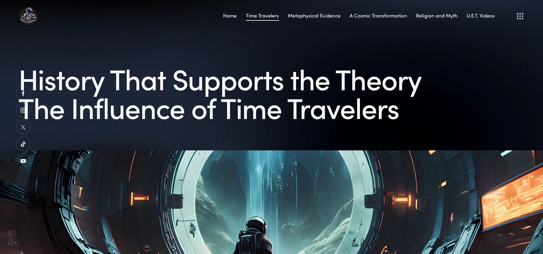 Uniplanetary Evolution Theory time travelers page