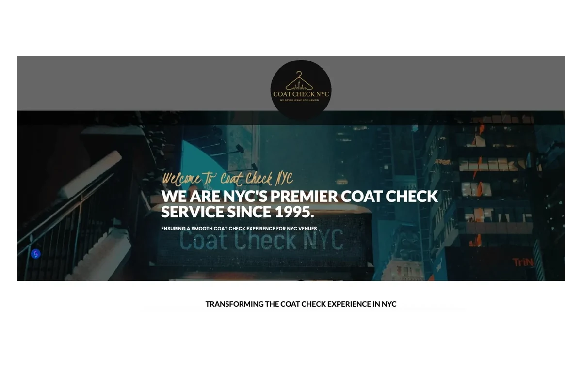Coat Check NYC homepage