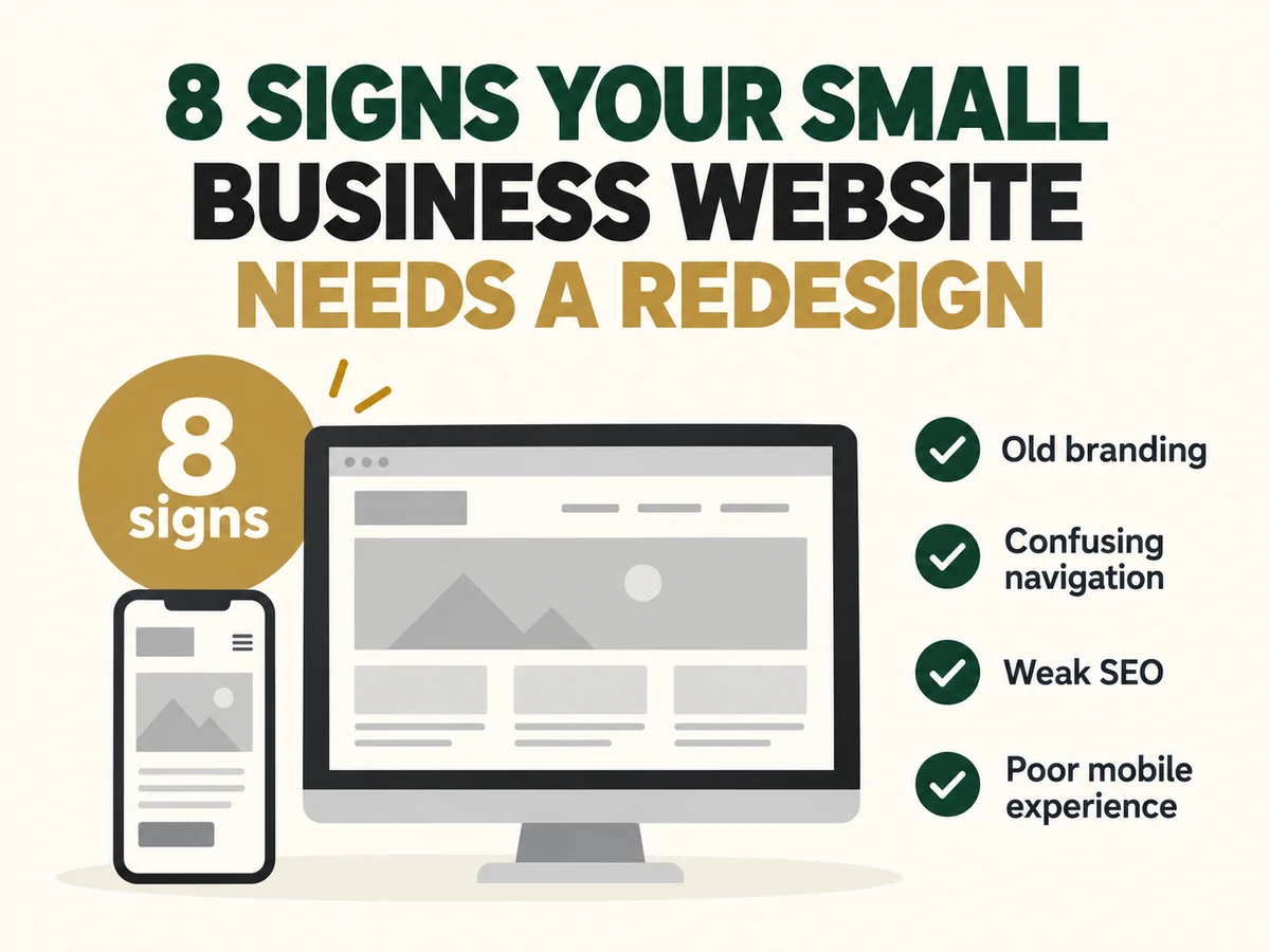 Editorial visual for 8 Signs Your Small Business Website Needs A Redesign